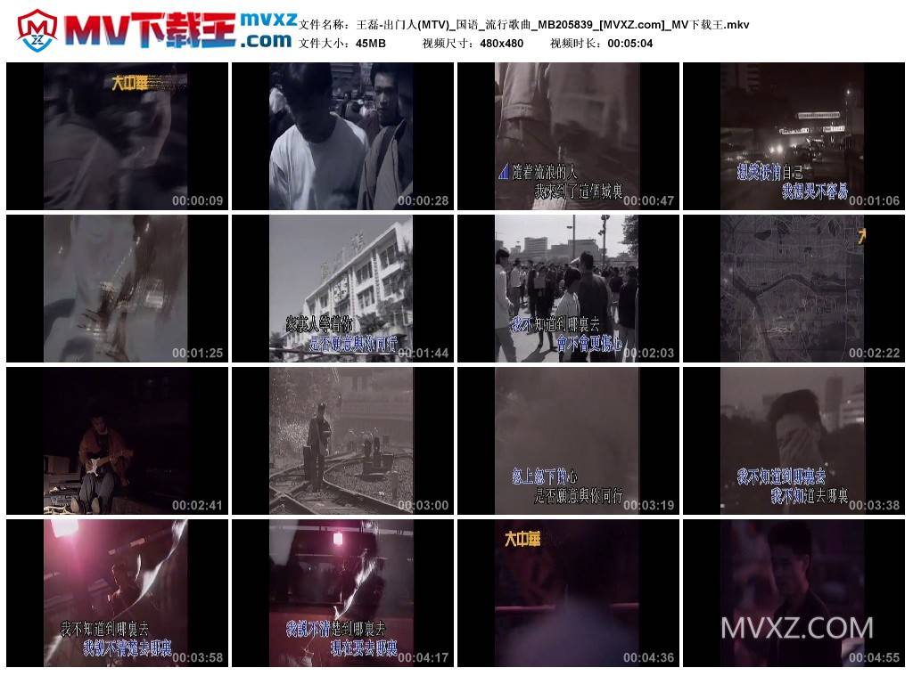 王磊-出门人(MTV)_国语_流行歌曲_MB205839
